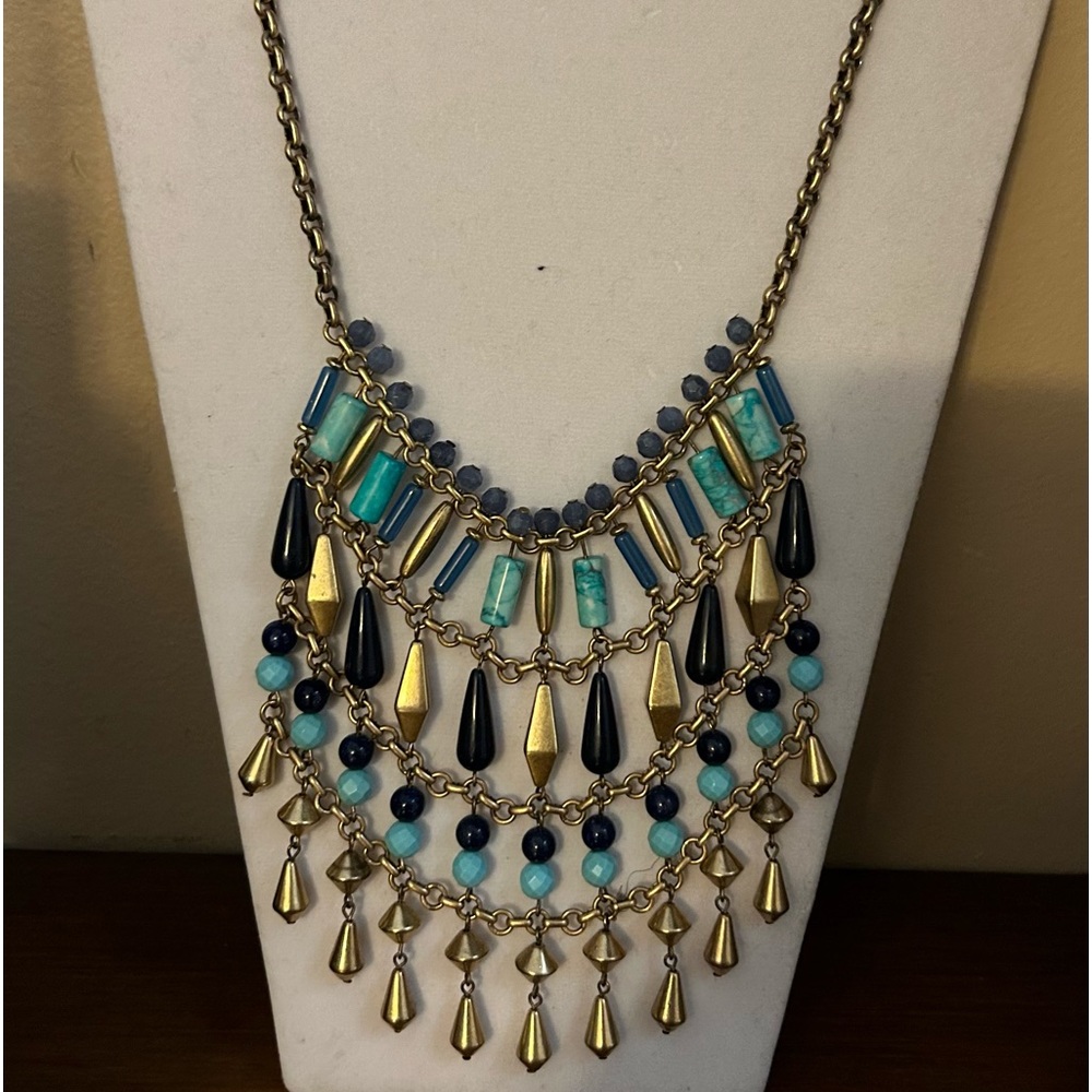 Stella and Dot Malta Bib Statement Necklace